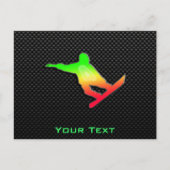 Sleek Snowboarding Postkarte (Vorderseite)