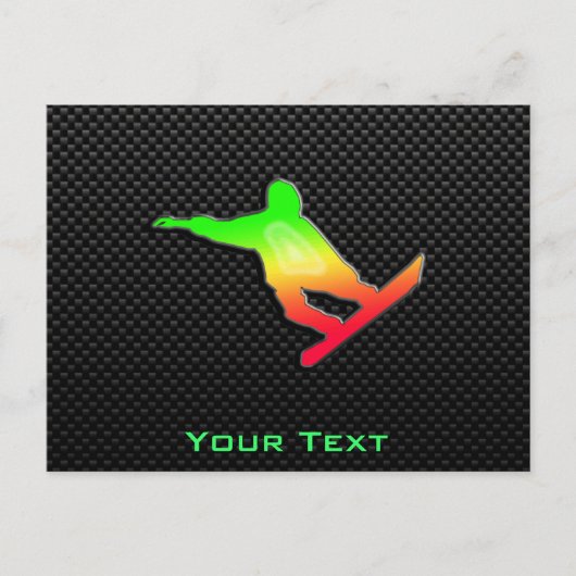 Sleek Snowboarding Postkarte (Vorderseite)