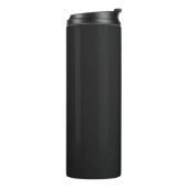 Sleek Solid Black Thermal Tumbler for Hot Drinks Thermosbecher (Nach links gedreht)