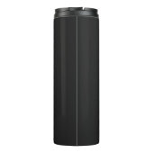 Sleek Solid Black Thermal Tumbler for Hot Drinks Thermosbecher (Rückseite)