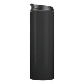 Sleek Solid Black Thermal Tumbler for Hot Drinks Thermosbecher (Nach rechts gedreht)