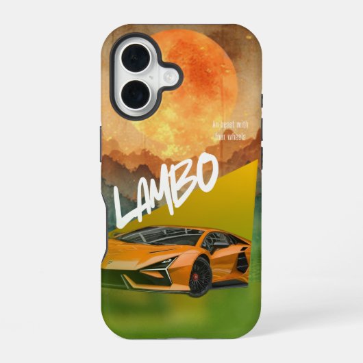 Sleek Sports Car Silhouette Phone Case iPhone 16 Hülle (Rückseite)