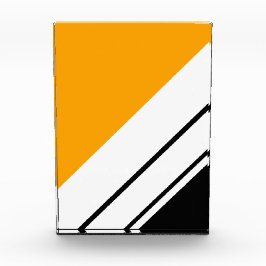 Sleek Sporty Black Sunny Gelb Weiße Streifen Fotoblock