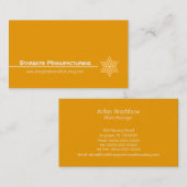 Sleek Star Business Card, gelb Visitenkarte (Vorne/Hinten)