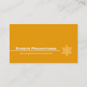 Sleek Star Business Card, gelb Visitenkarte