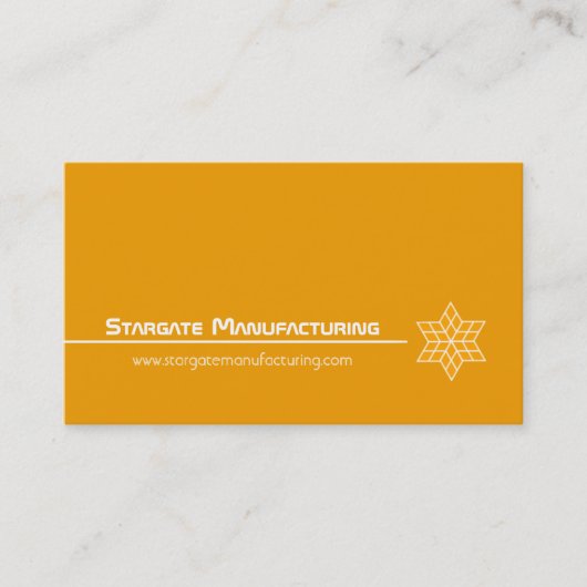 Sleek Star Business Card, gelb Visitenkarte (Vorderseite)