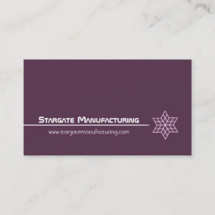 Sleek Star Business Card, Lila Visitenkarte