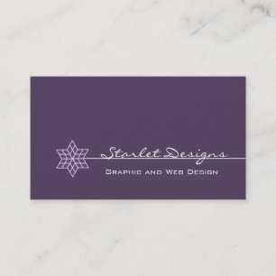 Sleek Starlet Business Card, Eggplant Visitenkarte