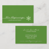 Sleek Starlight Business Card, Kelly Green Visitenkarte (Vorne/Hinten)