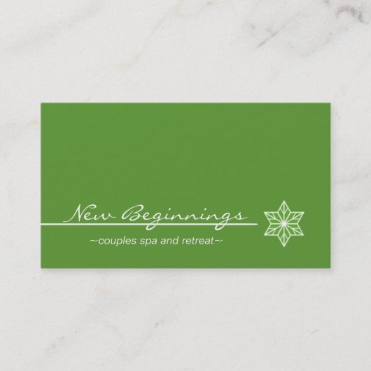 Sleek Starlight Business Card, Kelly Green Visitenkarte (Vorderseite)