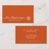 Sleek Starlight Business Card, Orange Visitenkarte (Vorne/Hinten)