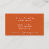 Sleek Starlight Business Card, Orange Visitenkarte (Rückseite)