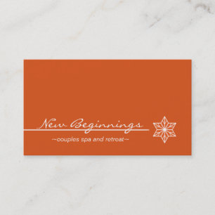 Sleek Starlight Business Card, Orange Visitenkarte