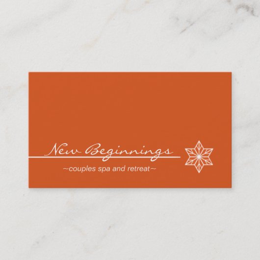 Sleek Starlight Business Card, Orange Visitenkarte (Vorderseite)