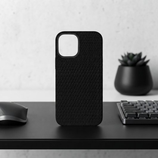 Sleek Stealth Schwarz Carbon-Mikro-Tech-Textur iPhone Hülle