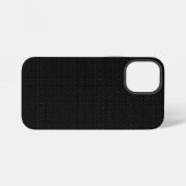 Sleek Stealth Schwarz Carbon-Mikro-Tech-Textur iPhone Hülle (Rückseite (Horizontal))
