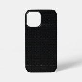 Sleek Stealth Schwarz Carbon-Mikro-Tech-Textur iPhone Hülle (Rückseite)
