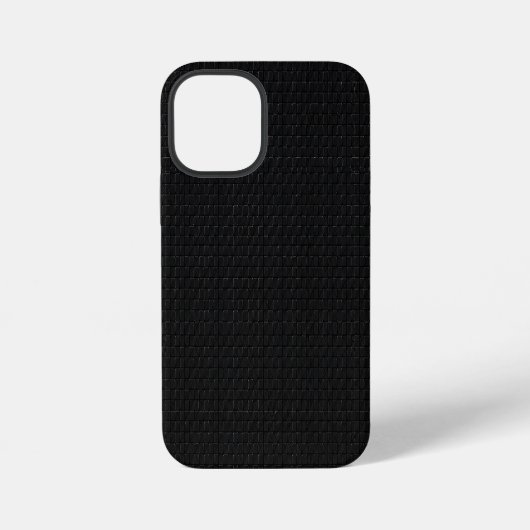 Sleek Stealth Schwarz Carbon-Mikro-Tech-Textur iPhone Hülle (Rückseite)