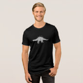 Sleek Stegosaurus: Unisex T-Shirt Tri-Blend Shirt (Vorderseite voll)