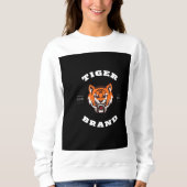 Sleek & Stylish: Berufliches Schwarz-Orange-Protok Sweatshirt (Vorderseite)