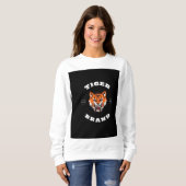 Sleek & Stylish: Berufliches Schwarz-Orange-Protok Sweatshirt (Vorne ganz)