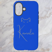 Sleek Stylish Kamala Harris Blue Minimalismus Cust Case-Mate iPhone Hülle