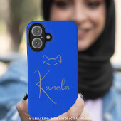 Sleek Stylish Kamala Harris Blue Minimalismus Cust Case-Mate iPhone Hülle