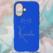 Sleek Stylish Kamala Harris Blue Minimalismus Cust Case-Mate iPhone Hülle