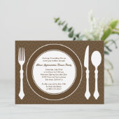 Sleek Tabletop Corporate Party Einladung - braun (Stehend Vorderseite)