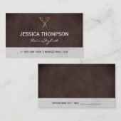 Sleek Texture Salon Shears Visitenkarte (Vorne/Hinten)