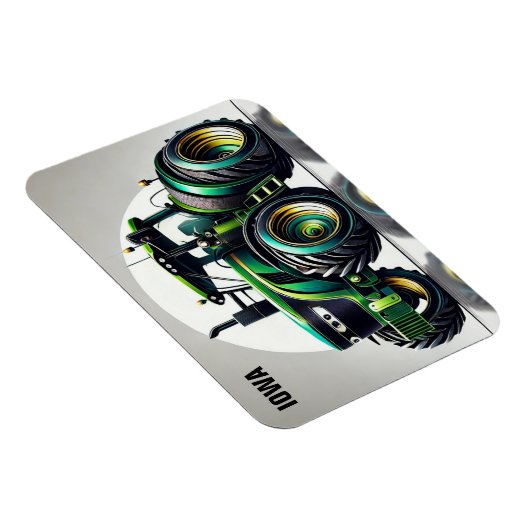 Sleek Tractor Iowa Magnet (Rechte Seite)