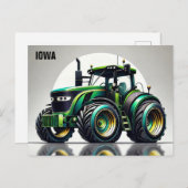 Sleek Tractor Iowa Postkarte (Vorne/Hinten)
