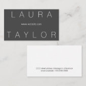 Sleek und ausgefeiltes Grau Visitenkarte (Vorne/Hinten)