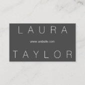 Sleek und ausgefeiltes Grau Visitenkarte (Vorderseite)
