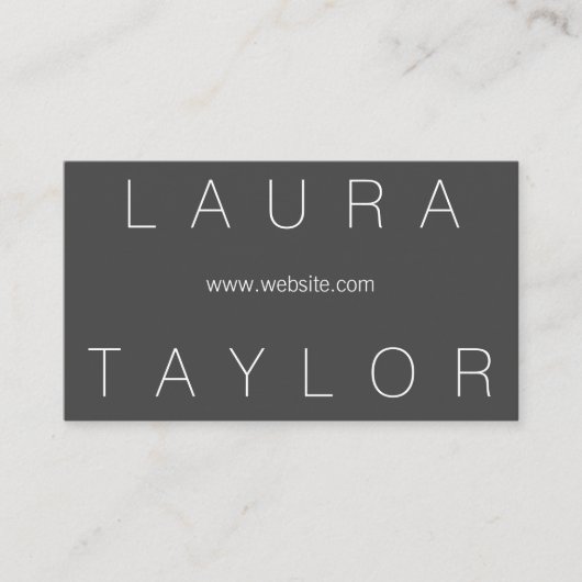 Sleek und ausgefeiltes Grau Visitenkarte (Vorderseite)