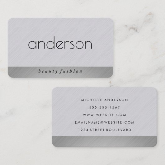 Sleek und modern visitenkarte (Vorne/Hinten)