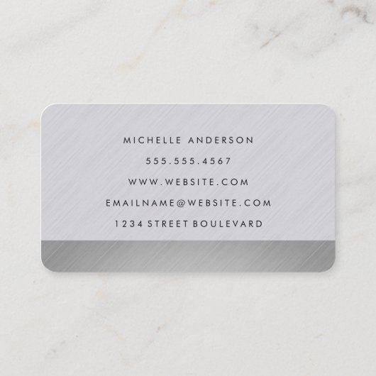 Sleek und modern visitenkarte (Rückseite)