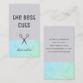 Sleek und Moderne Frisur Stylist Visitenkarte (Vorne/Hinten)