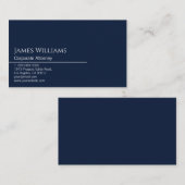 Sleek und moderne Marine White Visitenkarte (Vorne/Hinten)