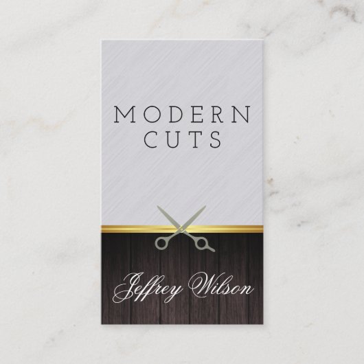 Sleek und moderner Barber Visitenkarte (Vorderseite)