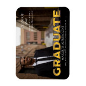 Sleek Uni | Univ Foto Graduate Black | Gold Magnet (Vertikal)
