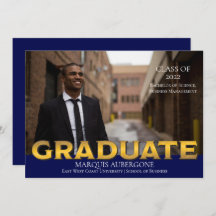 Sleek Uni | Univ Foto Graduate Blue | Gold