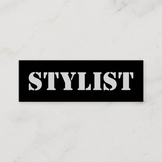 Sleek Urban Stylist QR-Code Mini Visitenkarte (Vorderseite)