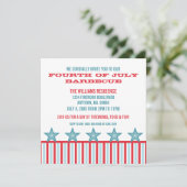 Sleek US Flagge Invite Einladung (Stehend Vorderseite)
