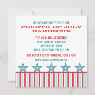 Sleek US Flagge Invite Einladung
