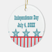 Sleek US Flagge Keepake Ornament (Links)