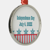 Sleek US Flagge Premium Runde Ornamente (Rechts)