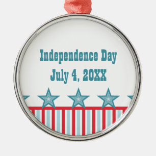 Sleek US Flagge Premium Runde Ornamente