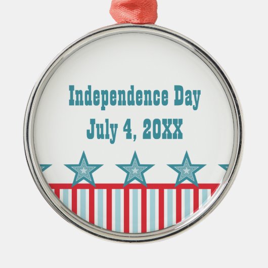 Sleek US Flagge Premium Runde Ornamente (Vorne)