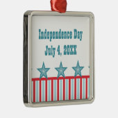 Sleek US Flagge Premium Square Ornament (Rechts)
